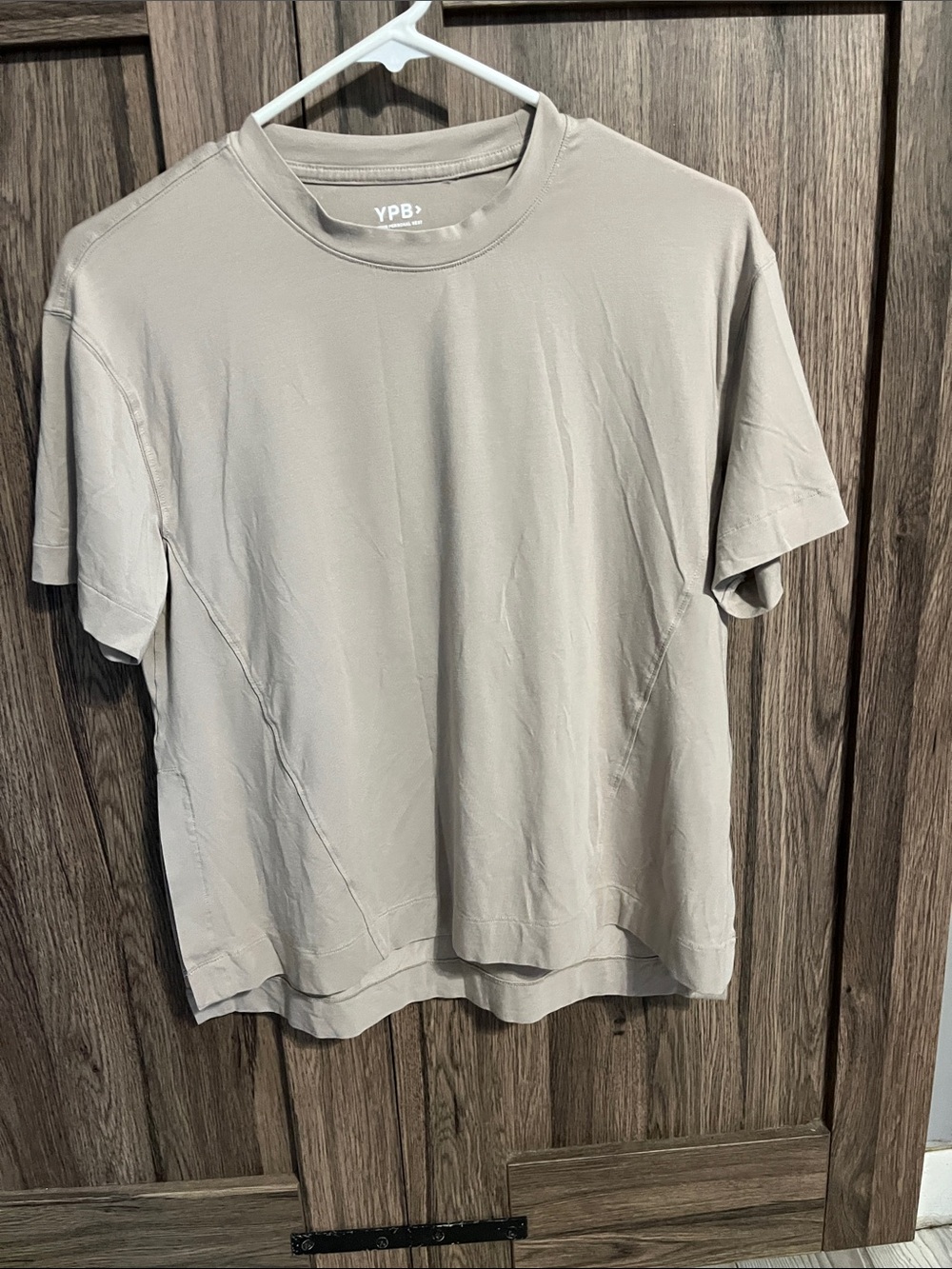 YPB Womens Crewneck Short Sleeve Top in Light Gray